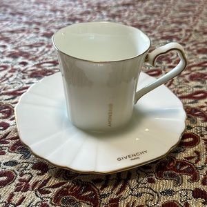 A classy white and beautiful Givenchy small size tea cup.